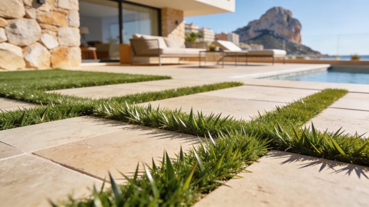 El césped artificial transforma terrazas y jardines en Calpe